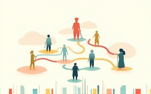 Illustration representing different acting methods or approaches