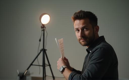 Person preparing for a film audition