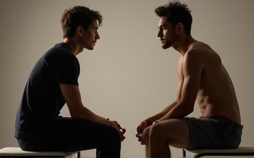 Two actors engaged in a repetition exercise